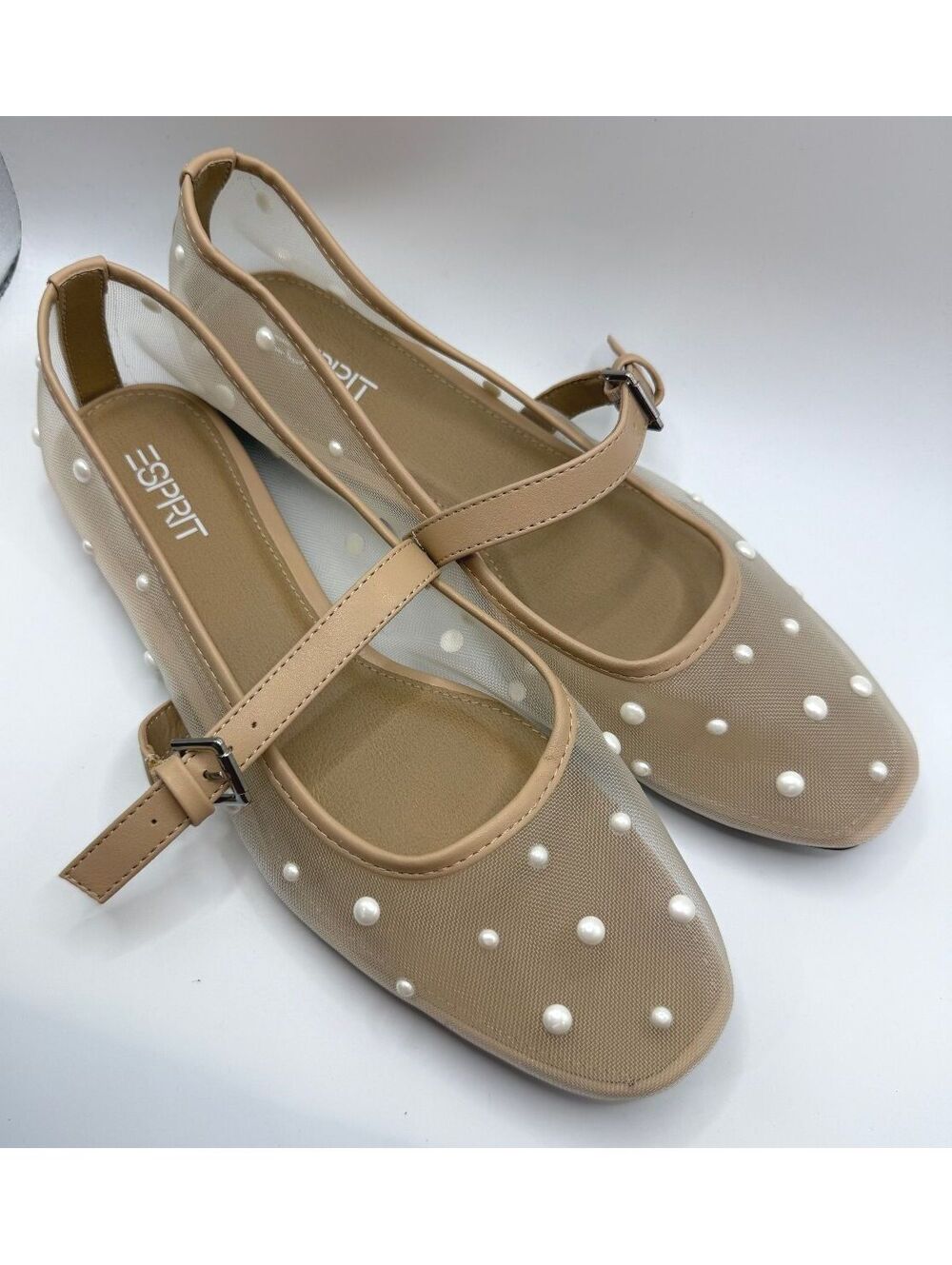 Esprit Nikola Pearl Mesh Flat Mary Jane Shoe - Women's 7.5 NWOT